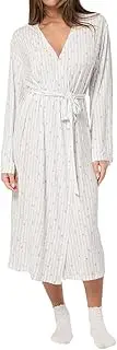 [WEWOREWHAT] WW F24 Intimates Women Modal Jersey Robe, Ivory, Small-Medium