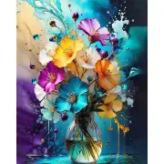 YarnWhimsy Flowers Paint by Numbers for AdultsFlower Paint by Numbers Kit on ...
