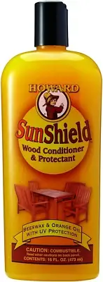 Howard SWAX16 Sunshield Outdoor Furniture Wax with UV Protection, 16-Ounce, Yell