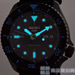 SEIKO 精工 SRPD81K1手錶 藍 時標 水鬼 夜光 手自動上鍊機械錶 黑色帆布 男錶【澄緻精品】