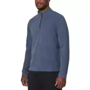 Mondetta Men's Quarter Zip, Blue, 4-Way Stretch Quarter Zip Size XX-Large