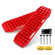 BUNKER INDUST Pair Recovery Tracks Board Sand Track 10T Car Accessories 4WD Red