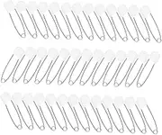 CORHAD 60Pcs Nappy Safety Pins Durable Diaper Brooches for Clothes Secure Locking Closures for Cloth Diapers Outfits Easy to Use No More Accidental Openings