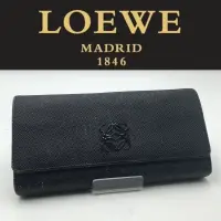 在飛比找蝦皮購物優惠-二手真品 Loewe  扣式長夾 皮夾   M570