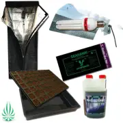 0.6M Grow Tent Seeding Propagation Tray 6400k CFL Reflector HeatMat Rhizotonic