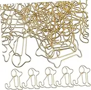 SHINEOFI Unique Metal Bookmarks Clips Decorative Paper Clips Sitting Dog Design Office Supplies for Organizing
