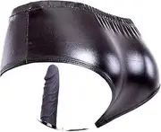 QRTBHOP Female Harness/Briefs with Strap-On Penis/Butt Plug, Bondage Chastity Belt Dildos Sex Toys for Women(Vaginal Dildo,Medium)