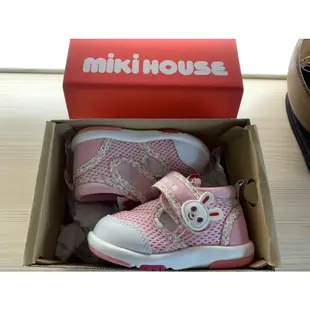 日本製 miki house 女寶寶 女童鞋 12.5cm 含鞋盒 魔鬼氈學步鞋 包覆性佳
