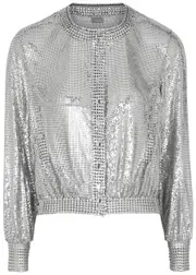 Rabanne Chainmail Bomber Jacket - Silver - 38 (UK 10 / S) 38 (UK 10 / S)