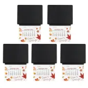 5Pcs 2025 Mini Stick on Calendar Peel and Stick Calendar Adhesive Wall Calendar