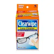 Clearwipe Lens Cleaner Quick Drying Pre-Moistened Wipes X 60
