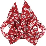 POPETPOP Green Bowtie Christmas Dog Bow Ties Collar Pet Collars for Dogs Adjustable Cat Collars with Bow Tie Breakaway with Bow Tie Pet Collars with Bow Pet Supplies for Dogs Collars Girls Choker