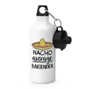 Nacho Average Bartender Sports Water Bottle Worlds Best Favourite Funny Awesome