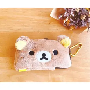 特價～日本貨 超可愛拉拉熊 rilakkuma 綿綿絨毛布面手機袋 玩偶造型手機套（棕色）吊飾
