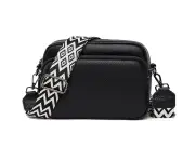 Women's Shoulder Bag with Wide Strap, Modern Crossbody Handbag, Small Hip Bag