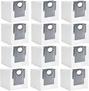 12 Pack Vacuum Bags Compatible for Xiaomi Roborock Roborock S8+ / S8 Pro Ultra S7 MaxV Ultra Q5 Q5+ Q7 Q7+ Q7 MAX+ Clean Base Automatic Dirt Disposal Bags NOTE: Not for S7 MaxV Plus