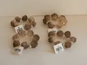 Crate and Barrel Set of 4 Spun Metal Orbs Ombre Effect Napkin Rings New w/ Tags