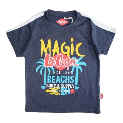 Shirt Boy Sleeves Courtes. Blue Color Marine. Lee Cooper, 4-14 Ages