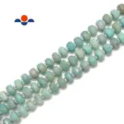 Natural Amazonite Faceted Irregular Rondelle Beads Size 5x8 mm 15.5'' Strand