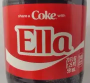 Share A Coke With Ella 2025 Personalized Gift Coca Cola Bottle