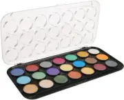 Pearlescent Watercolor Paint Cakes 21/Pkg Assorted Colors