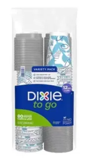 Dixie to Go 12-oz. Hot/Cold Cups, 80 ct. - Coffee Haze/Multicolor