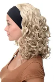 Women's Wig Headband Voluminous Curls Blonde Light Blonde BRO-704-22