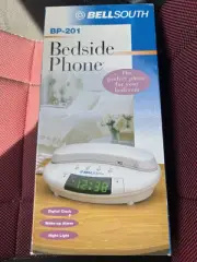 Bell South Bedside Phone Bp-201 Digital Clock Night Light Alarm Bedroom