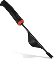 PEUTIER Hand Weeder Tool, Stainless Steel Weed Puller Tool Manual Hand Weed Extractor with V Shaped Fork & Level Base Weed Uprooter to Pull or Dig Weeds & Weed Roots for Garden Farm