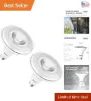 UL Certified 1250 Lumens Dusk to Dawn LED Flood Light - 2 Pack for Outdoors