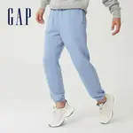 GAP 男女同款 束口鬆緊棉褲 冰淇淋系列 碳素軟磨法式圈織系列-藍色(790269)