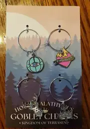 Owlcrate Throne Of Glass Sarah J. Maas Goblet/Wine Charms, Brand New July 2022