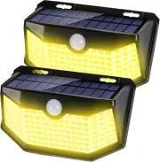 HMCITY Solar Outdoor Lights, 120LED Motion Sensor Outdoor Lights, IP65