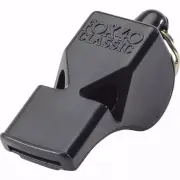 Fox 40 Classic Official 3-Chamber Pealess Whistle, Black
