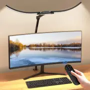 Desk Lamp with Monitor Light Bar, 24W Dimmable Clip on Desk Lamps for Home Offic
