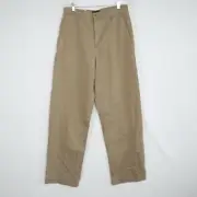 Dockers Pants Mens 30x32 Relaxed Fit Essential Khaki Cotton Flat Front Tan NWT