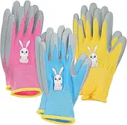 Kisangel 3 Pairs Safety Outdoor Playing Glove Kids Beach Glove Garden Picking Glove Toddler Safety Glove Seaside Glove For Toddlers Youth Girls Boys