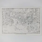 Snow White and the Seven Dwarfs Postcard Thomas Kinkade Disney Princess Dopey