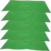Mipcase 5pcs Nylon Flocked Grass Garden Ornaments Outdoor Faux Doll Fake Outdoor Mats Grass Lawn Artificial Grass Decoration Grass Mat Synthetic Interlocking Grass Rug Plastic Green