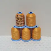 5 - 1 New 4 Open Robison-Anton Embroidery Thread Polyester 1100 yd Mango 5694