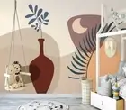 3D Abstract Vase Wallpaper Wall Mural Removable Self-adhesive 772