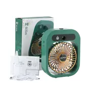 Portable Mist Fan USB Rechargeable Battery Desktop Air Conditioning Water Spray Humidifier Moisturizing Cooling Fan 3 Speeds