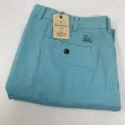 Brooks Brothers Men's 40/30 Cotton Milano Green Flat Front Chino Pants NEW