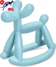Jellydog Silicone Rocking Teether for Babies 3-18 Months, Cyan Blue