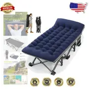 Portable 32" Wide Sleeping Cot with Mattress - Ideal for Camping & Office Naps