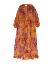 caftan dress IN silk muslin FR36 Brown