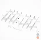 HiYZ Expandable Drawer Dividers with Inserts - Adjustable Clear-8 PACK