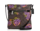 Coach Mini Rowan File Bag Signature Canvas with Rose Print CL660 Crossbody Purse