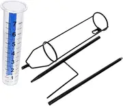 Decorative Rain Gauge with Large Numbers Upgraded Outdoor Measurement Tool for Garden Deck Railing Elegant Design and Easy Installation Freeze and Visibly Readable Rain Measure
