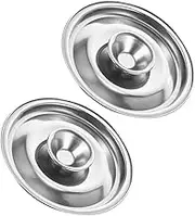 2pcs Stainless Steel Seasoning Pot Covers Oil Pot Lid for Kitchen and Multifunctional for Storing Oils and Condiments